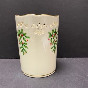 Lenox Holiday Pierced Pillar Candle Holder